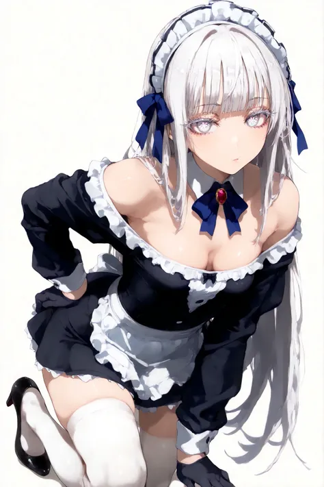 (((masterpiece))), (((best quality))), (((super detailed))), (((dynamic))), (simple background:1.3), mamimi style, sexy pose, small height, slender, a little small breast, beautiful body, like transparent, pretty, cute, attractive, cool, no expression, emo...