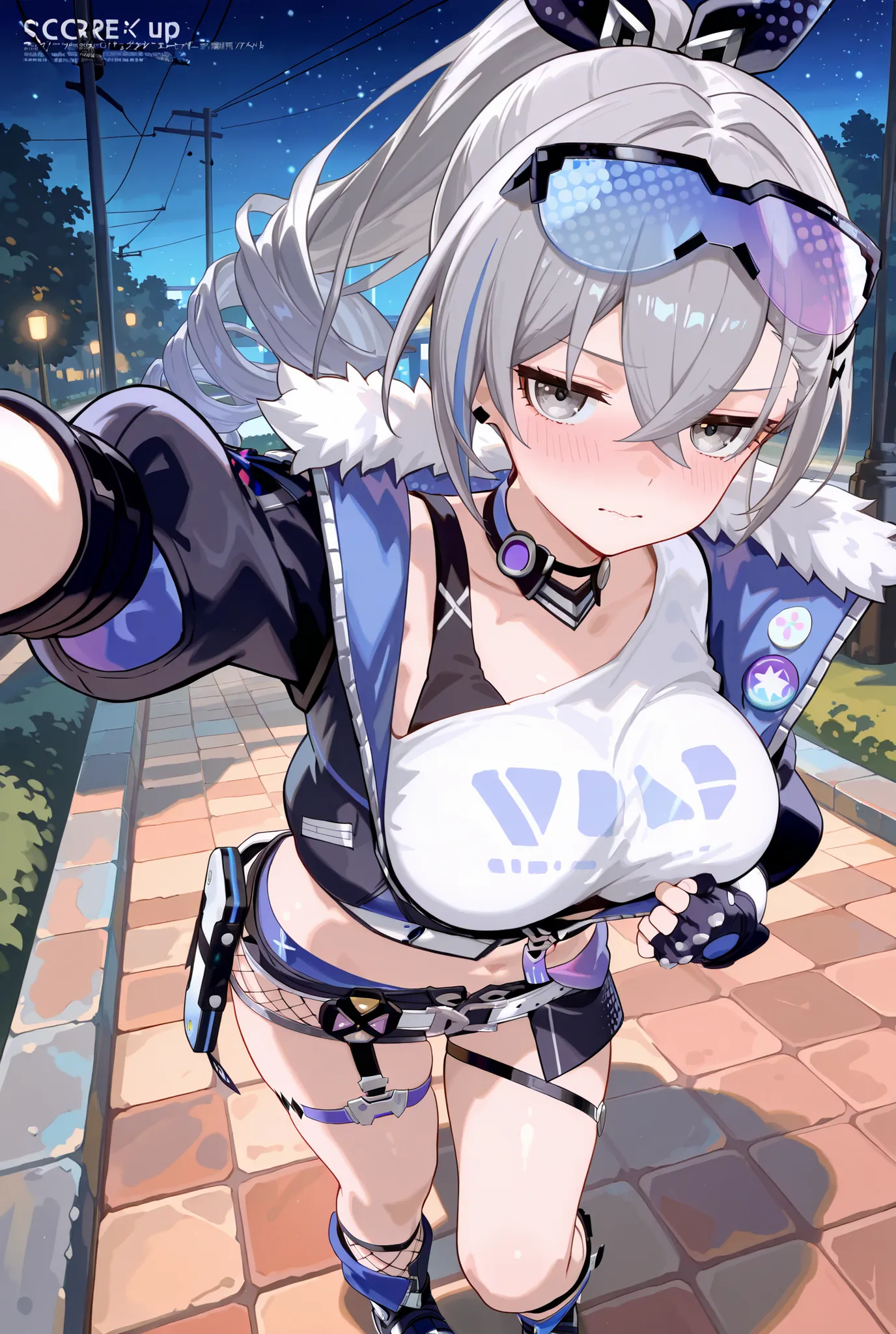銀狼,silver wolf,


score_9, score_8_up , score_7_up , score_6_up , score_5_up ,
(masterpiece, best quality),ultra detailed,
warm lighting, rim light, megami magazine,
BREAK

1 girl, silver wolf \(honkai: star rail\)fingerless gloves, black shorts, cropped j...