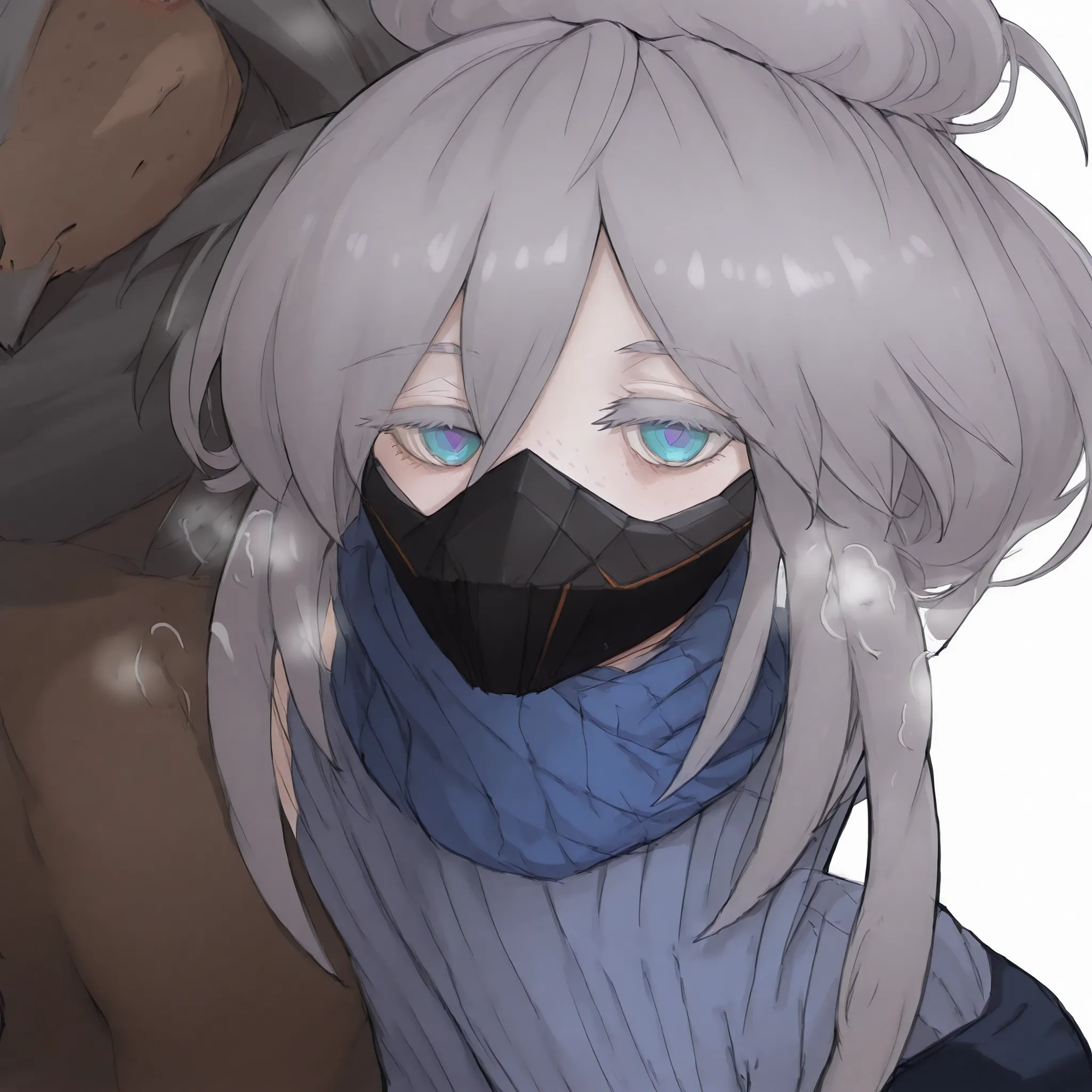  Heavy Breathing,beautiful woman with furry face furry seducing viewers,It's wandering viewers,Wide, dimly lit passageway,Backlight,Eyes Shining,Predator&#39;s Eyes