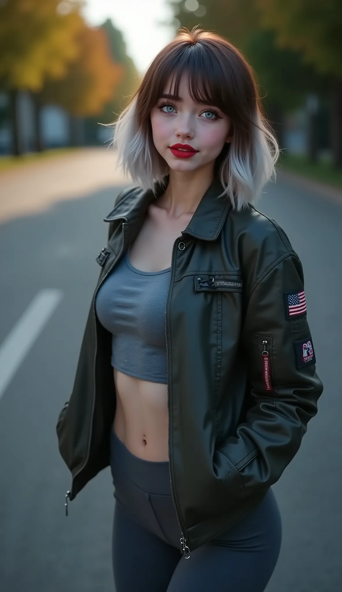 ((RAW Photo), Absurds, (Absurd Resolution)), (Masterpiece, Best Quality), ((Hyperrealism, Photorealistic)), (AI Fantasy), (masterpiece, highest quality, amazing quality), (realistic pupil, gray eyes, intense luminous), (beautiful girl, 18 years old, haiz_a...