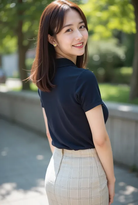 (masterpiece, photorealistic, natural shading:1.4)
(A very beautiful 30-year-old Japanese woman),
(A cute oval-shaped face:1.2),
(A gentle smile with slightly droopy eyes),
(A delicate figure, a voluptuous bust:1.3),
(Straight, medium-length, dark brown ha...