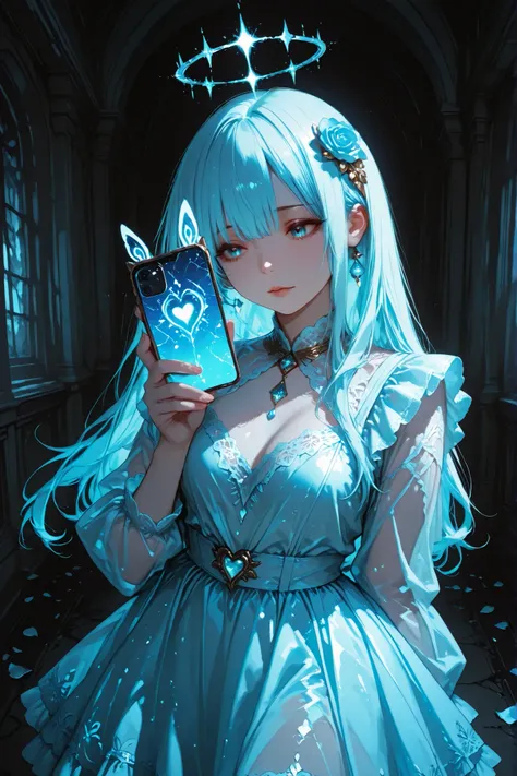 in a highly expressive and visually refined anime style, inspired by the works of CloverWorks: a yandere girl seen from a side view, standing alone at the far right edge of the composition in a dimly lit, neon-soaked underground trance club. Her figure is ...
