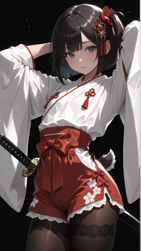 Shelley Gee , (masterpiece , top quality , High Definition: 1 . 2) , girls , Alone  , frills、lace fabric、dark haired、pantyhose、Women's Funny Faces、sleeves are bordered with lace 、Slightly Short Bob、 １35 cm 、Elementary school student、cute face、Like々Funny Fa...