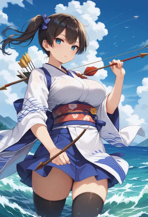 masterpiece, best quality, integrated scenery, integrated background, extremely delicate and beautiful, meticulous details, good composition, , cute face, perfect face, perfect hands ,Kaga(Fleet Collection),highest quality, masterpiece, High resolution,kim...