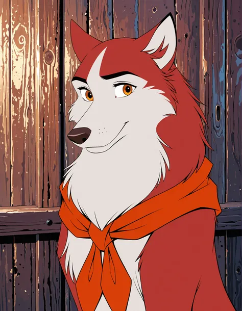 jenna\(balto\), canine, red fur, two tone fur, amber eyes, neckerchief,