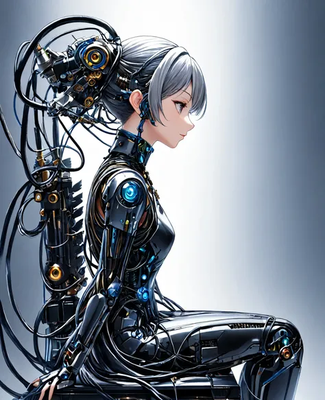 (masterpiece, top quality, top quality, official art, beautiful and aesthetic:1.2), (1girl:1.3), extreme detail,colorful,Best Details ((Super Detailed)), (very detailed CG illustration), ((very delicate and beautiful)),( from side),cinematic light,(( 1 mec...