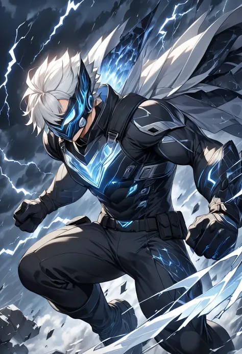 

** storm** He is a hero of 1,77 meters high, with an athletic build and defined musculature that reflects his constant training. His pale skin contrasts with his short, messy white hair, while his dark blue eyes, intense like a sky before a storm, reveal...