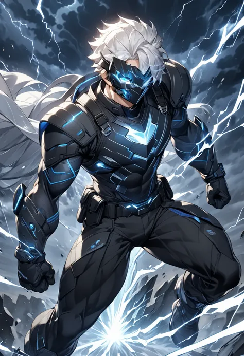 

** storm** He is a hero of 1,77 meters high, with an athletic build and defined musculature that reflects his constant training. His pale skin contrasts with his short, messy white hair, while his dark blue eyes, intense like a sky before a storm, reveal...
