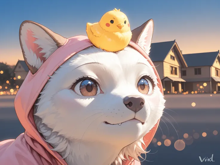 Watercolor-style pale line drawing、the morning sun shines in、Nostalgic Scenery、hood memories、A house in the countryside where a pleasant breeze blows、Refreshing work、with a chick on its head、best quality,4K,8K,high resolution,masterpiece,ultra-detailed,rea...