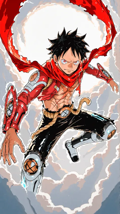 Monkey D. Luffy's scarf in fifth gear (Gear 5) is his newest and most powerful transformation, is represented in the Vano. This shape reveals the true potential of his Devil Fruit Gomu-Goma no Mi, which is actually a world the Zoan-type Devil's Fruit — Hit...