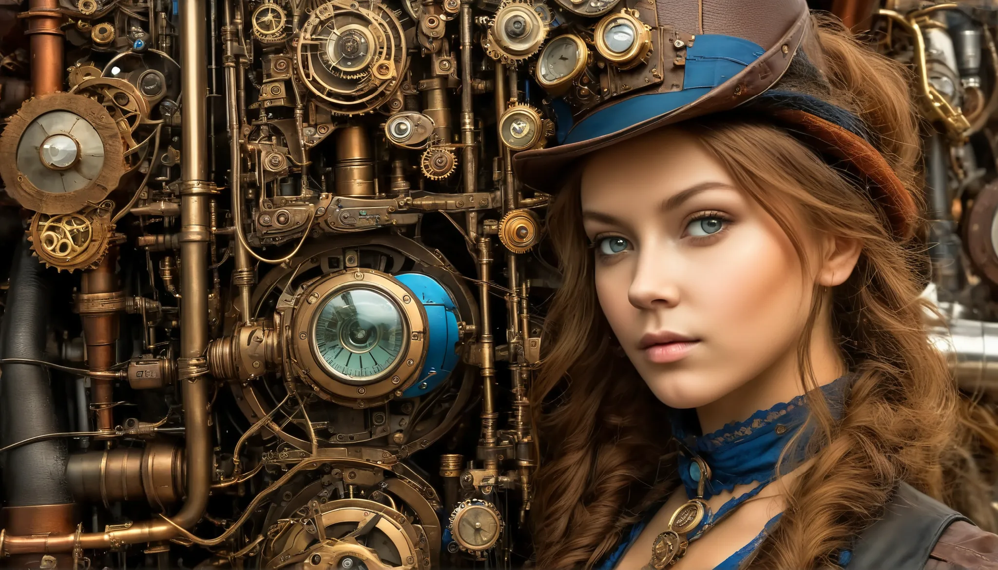 (((full body))) meccog, quadro completo,  Full length thick,  melhor qualidade ,  obra-prima ,  ultra high resolution , ( fotorrealista ,   decote ,  meias,  cinto de luva,  peito perfeito,  steampunk,  sedutora:1.4), Cinema Lighting, ( best close up photo...