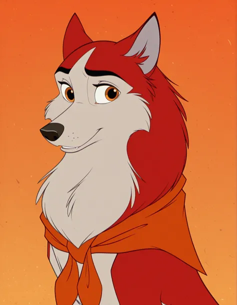 jenna\(balto\), canine, red fur, two tone fur, amber eyes, neckerchief,