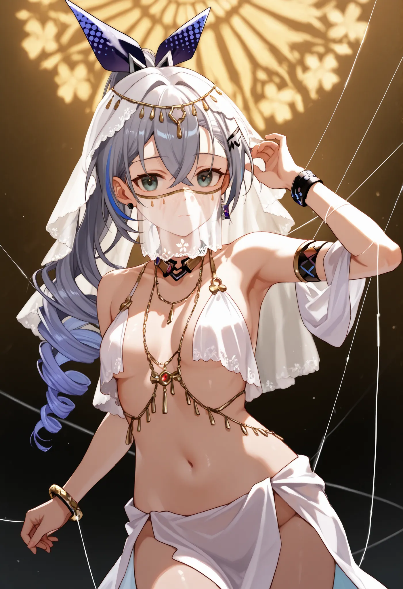 score_9,score_8_above,score_7_above,score_6_above,score_5_above,score_4_above,score_9,score_8_above,score_7_above,score_6_above,score_5_above,score_4_above, Silver Wolf, 18 years old 1 girl,Alone,,ruanyi0040,pelvic veil,naked,bracelet,string,without pantie...