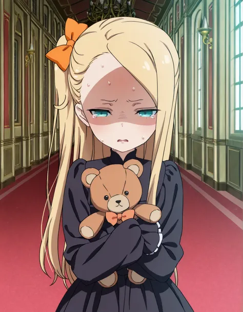 masterpiece, best quality, (best illustration), ultra-high resolution, score_9, score_8_up, score_7_up, BREAK source_anime, shiny skin, perfect eyes, (detailed face and eyes), (((solo, 1girl, solo focus))), blonde hair, aqua eyes, long hair, side ponytail,...