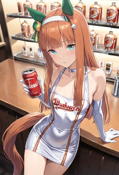 (masterpiece, best quality, perfect face:1.4), wide angle, silence suzuka \(umamusume\), horse ears, ear cover, white headband, small breasts, horse tail, tail on the lower back, proportional body, proportional,1 girl, beautiful hair, beautiful face, beaut...