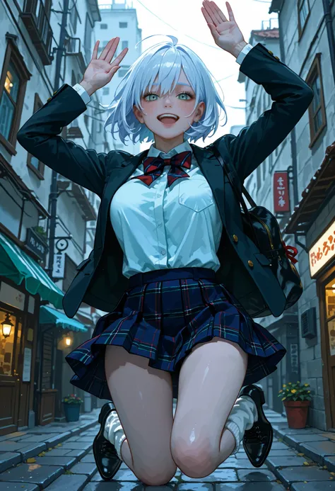 she has silver eyes,