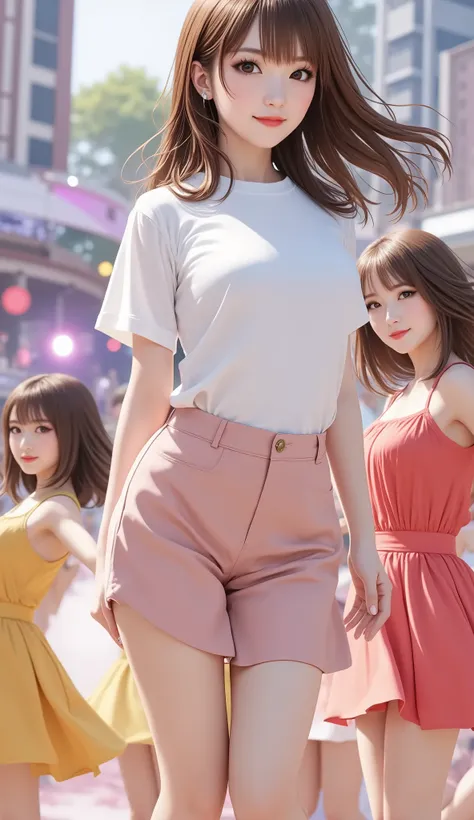 (idol unit:1.5), (A large group of beautiful girl dance vocal idol unit:1.5)