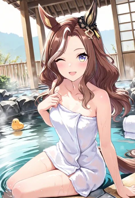 (masterpiece, best quality, perfect face:1.4), wide angle, daring_heart \(umamusume\), horse ears, ear ornament, horse tail, tail on the lower back, proportional body, proportional,1 girl, beautiful hair, beautiful face, beautiful detailed eyes, beautiful ...
