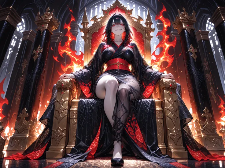{{{masterpiece}}}, {{{best quality}}}, {{ultra-detailed}}, {illustration}, {{an extremely delicate and beautiful}},(beautiful eyes)(milf:1.4,human,pale skin,grinning,cool),(masterpiece, Best Quality, Very detailed,  characters),,(staring eyes:1.3),(strait ...