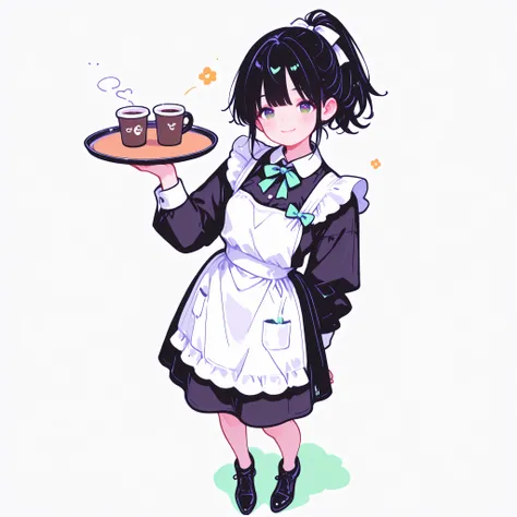masterpiece, best quality, ultra detailed, high resolution, intricate details, sharp focus, smooth shading, professional lighting, vivid colors, clean lineart, anatomically correct, beautifully detailed eyes, no artifacts, 1girl, full body in frame, white ...