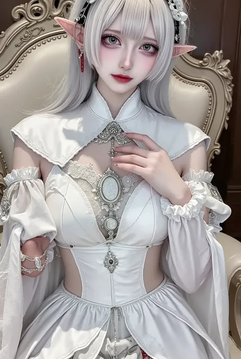 nsfw,((Highest Quality、8k、masterpiece:1.3))Wearing a silver-white mecha,girl with delicate facial features,Highest image quality, ultra clear ,Delicate and well-defined facial features,End of the World,Mechanical Arms,elaborately drawn mechanical pattern,c...