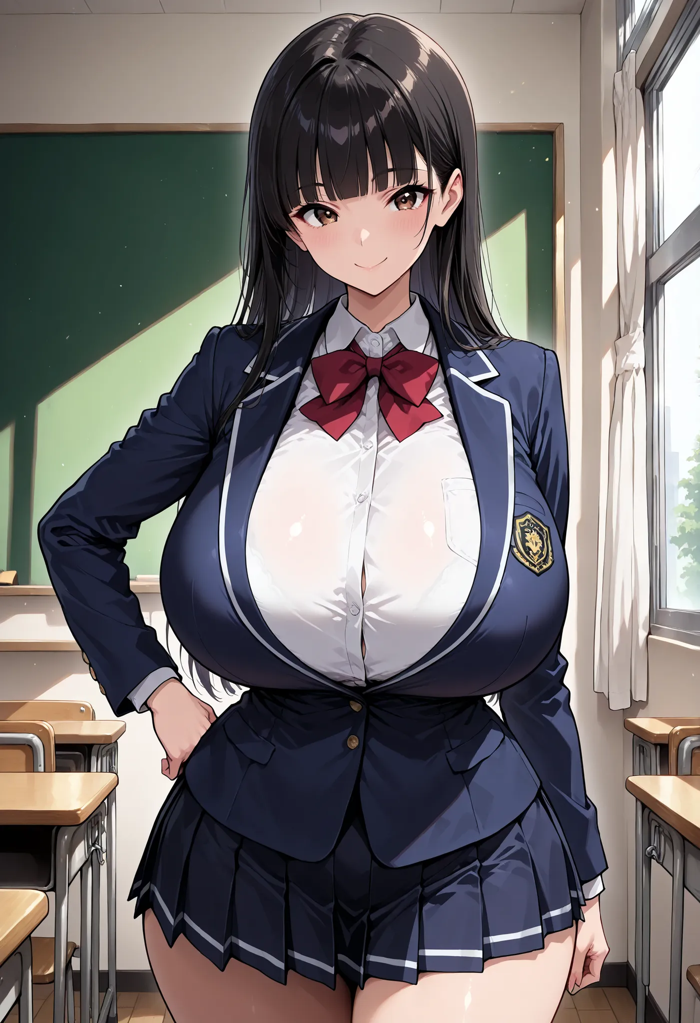 (masterpiece, 8k, super high resolution, absurd:1.2), 1 Japanese woman, 10th Generation, (black hair long, straight hair, blunt bangs), Beautiful Character Designs, perfect contrast, Anatomically Accurate, perfect face, Beautiful and delicate eyes, express...