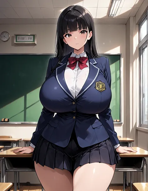(masterpiece, 8k, super high resolution, absurd:1.2), 1 Japanese woman, 10th Generation, (black hair long, straight hair, blunt bangs), Beautiful Character Designs, perfect contrast, Anatomically Accurate, perfect face, Beautiful and delicate eyes, express...