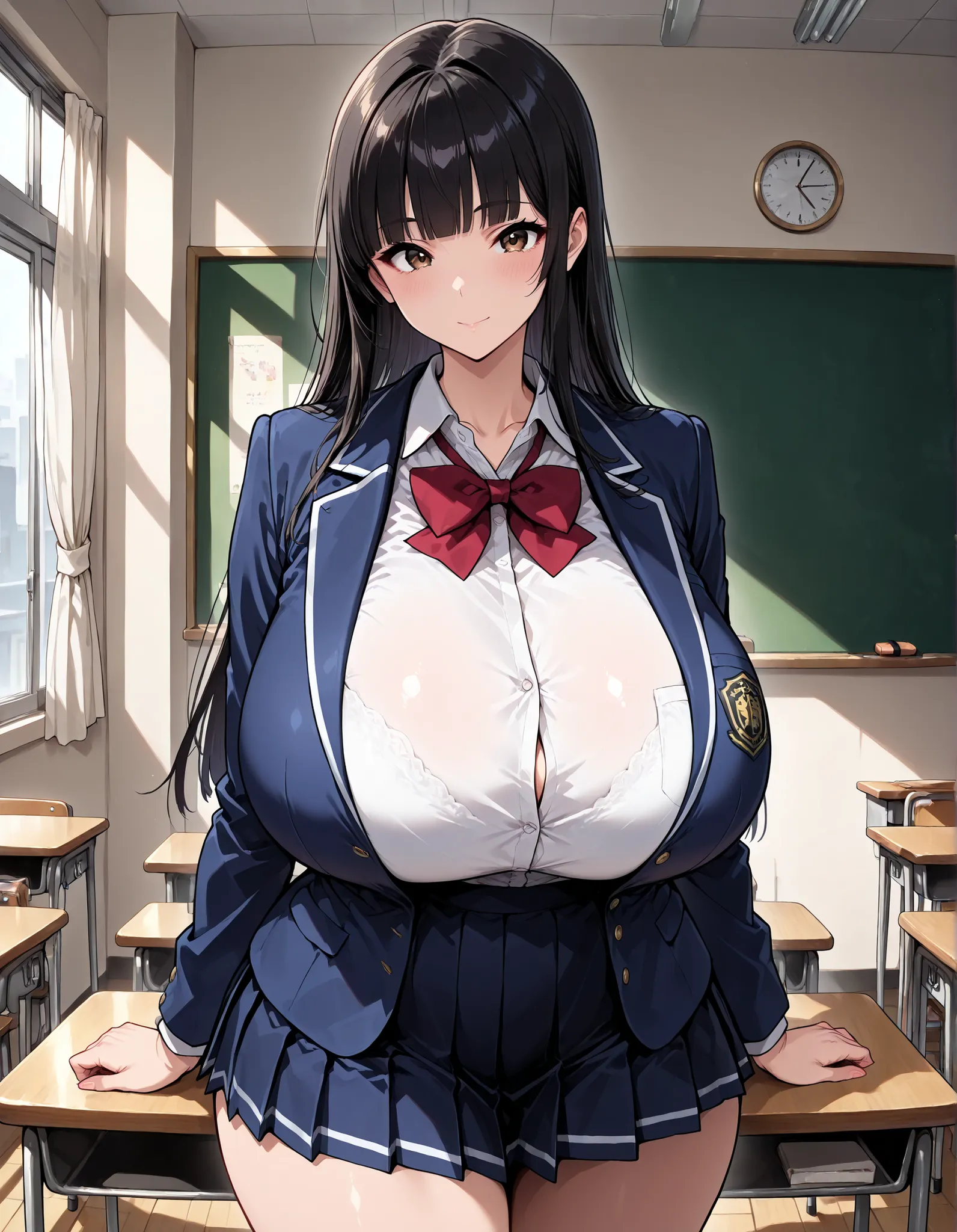 (masterpiece, 8k, super high resolution, absurd:1.2), 1 Japanese woman, 10th Generation, (black hair long, straight hair, blunt bangs), Beautiful Character Designs, perfect contrast, Anatomically Accurate, perfect face, Beautiful and delicate eyes, express...