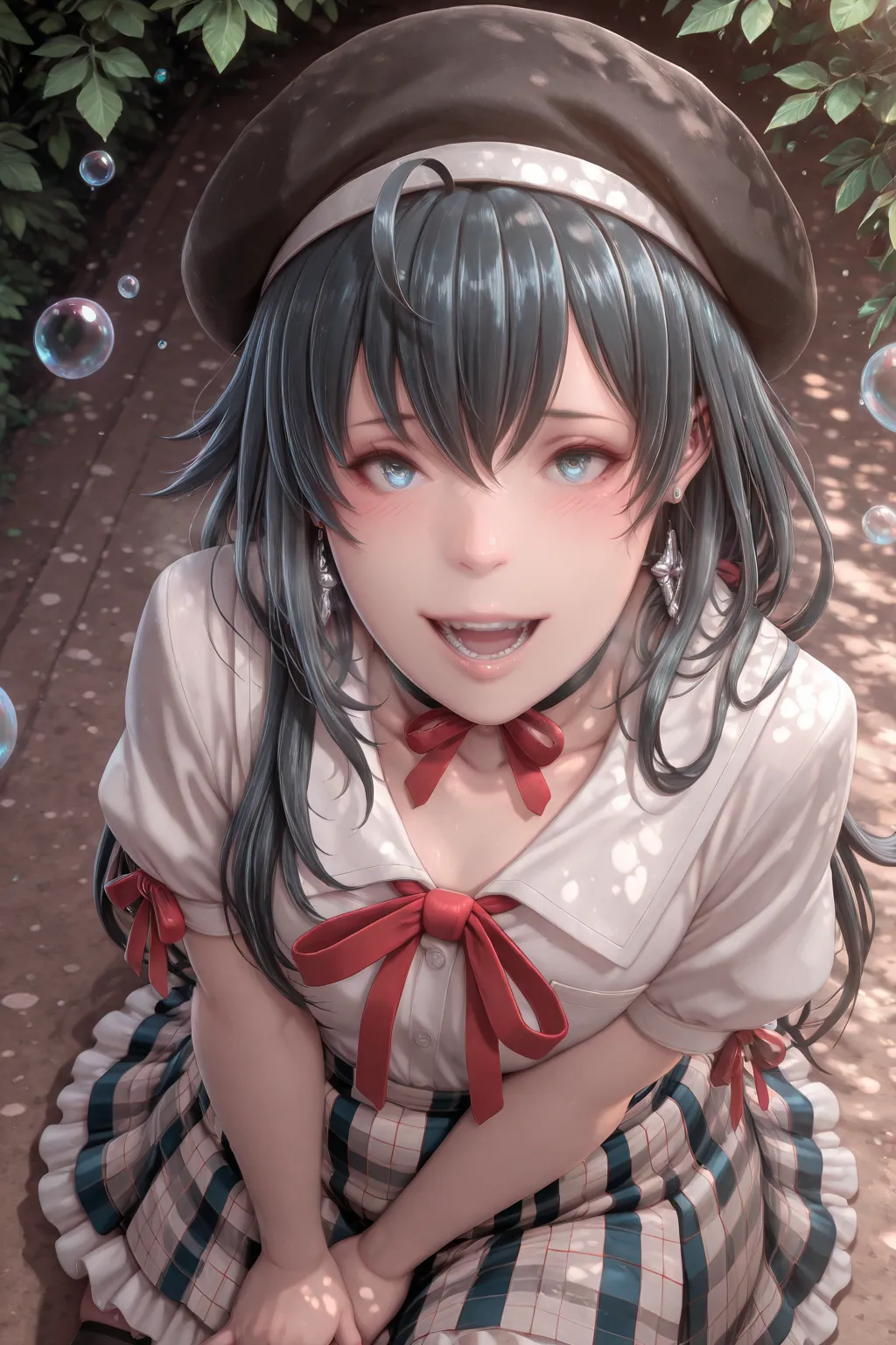 Ruberule, (anime coloring, anime screencap), shiny skin, (ivris-style:1.8), (butcha-u-style:1.2), ((anatomical correct)), ((Cinematic, unreal engine, eye-catching, ambient occlusion, UHD, masterpiece)), ((perfect lighting, dappled sunlight, soft shadow)), ...