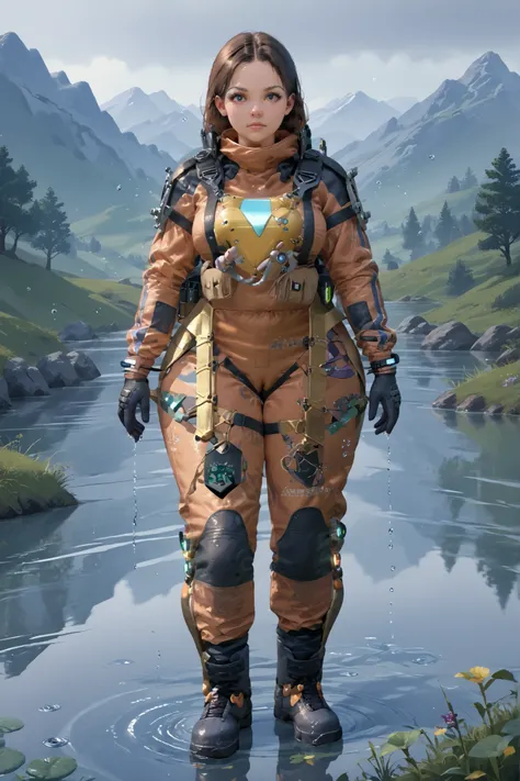 score_9_up,score_8_up,score_7_up,score_6_up,score_5_up,score_4_up,zPDXL,
standing,front view,
bridgesuit,triangle,raining,water drop,reflection,staning in grass,mountain,perfthig, curvy, plump, thick thighs, wide hips, thin arms, narrow shoulders, petite, ...