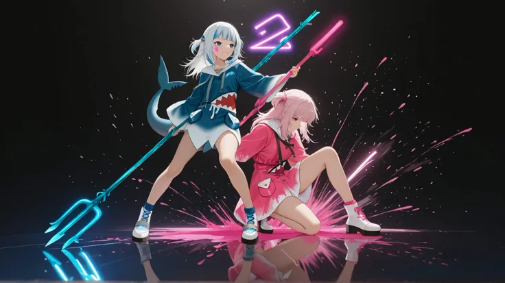 cinematic, (masterpiece), (best quality), (ultra-detailed), very aesthetic, very dynamic pose, illustration, realistic illustration, perfect composition, intricate details, absurdres, natural color, detailed face, show knee to head, (anime, masterpiece, in...