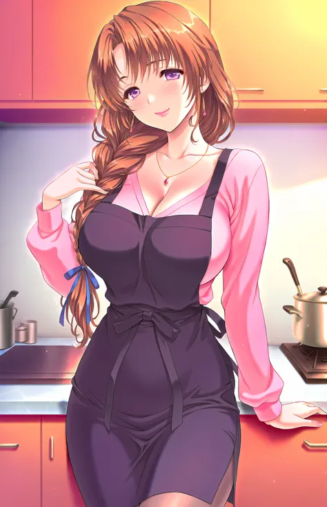 Shogun,Hi-Res, Super Detailed,very beautiful,Highest Quality ,Best Arms, breaks 
Hasma_Golden Bough(Tsumamigui),1girl,solo, from his butt, Big breasts, long hair, PURPLE EYES, Single Blade, mature woman, pink lipstick, hair ribbon, blue ribbon,
pantyhose, ...