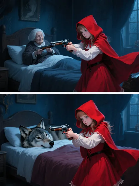 double identity: the wolf disguised as an old woman