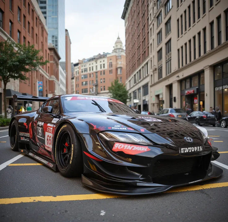 street racer,tuning car,body kit,custom rims,spoiler,full car,highly detailed,toyota,supra,1998