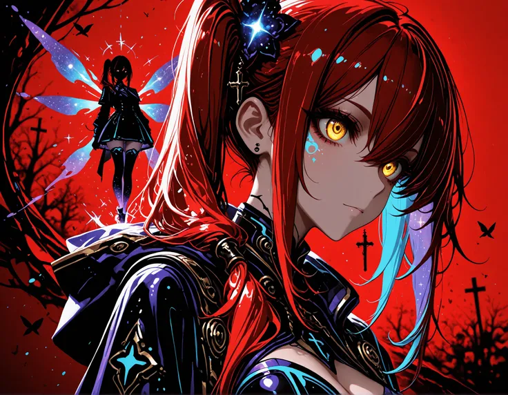 (EyesHD:1.2), masterpiece, best quality, ultra-detailed, very aesthetic, sharp focus, depth of field, vibrant colors, ray tracing, best lighting, detailed illustration, detailed background, cinematic, beautiful face, beautiful eyes, (anime coloring:1.5), 1...