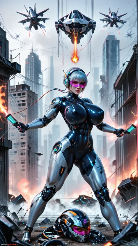 (date:20250212, By:Joulios) (1girl, solo, mutre body, muscular female, female cyborg, hot female body, huge 1.5, big ass, sexy female body, bio technology Artificial muscle armor, huge breasts, hair  made of fine wires and cables, helmet, visor, bodysuit, ...