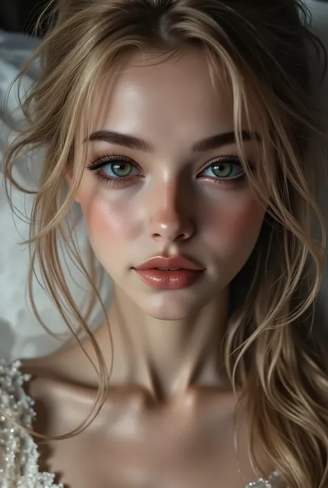  {{The bride shows off her outfit inspired by the gift of the goddess of debauchery and lust}}. [Style: "masterpiece, realistic, (photo realistic Realism), ultra-detailed, Hyper high resolution"] (Key Directive: - ("The priority is the anatomical accuracy ...