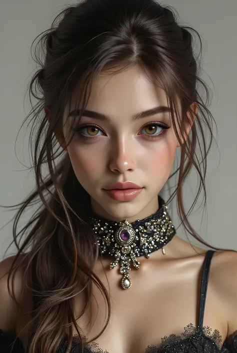  {{The bride shows off her outfit inspired by the gift of the goddess of debauchery and lust}}. [Style: "masterpiece, realistic, (photo realistic Realism), ultra-detailed, Hyper high resolution"] (Key Directive: - ("The priority is the anatomical accuracy ...