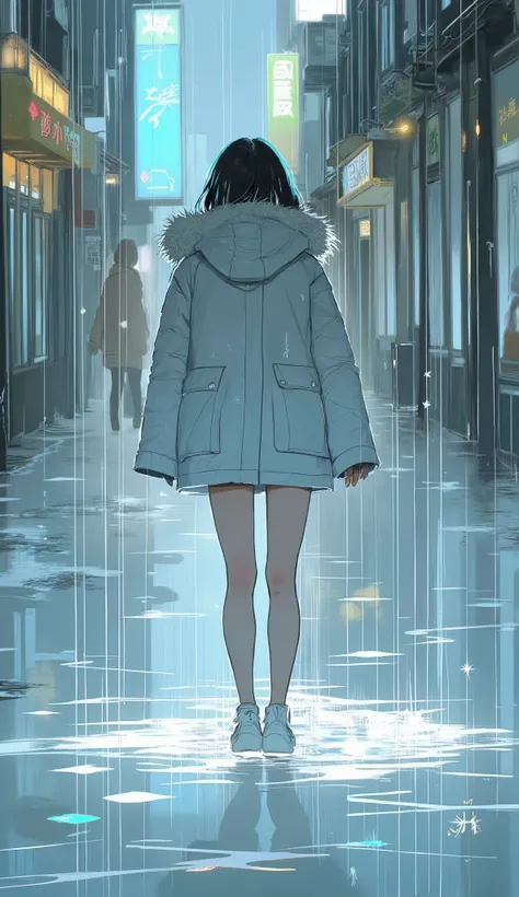 There's a Woman Walking There  , illustrations!, rain puddle, Inspired by Pascal Kampong,  , it's raining, Works by Pascal Kampon, puddle, rain中, rain, on a rain日, rain日, rain,  Depictional Art , Hiroshi Honda, it's raining!, 優しさがrainように降るとき