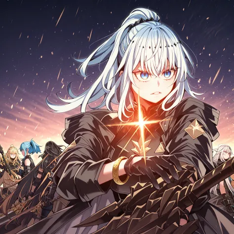 sozinho, 1 menino, e curto, pequeno personagem, personagem curto, personagem 1.50 metros de altura, e curto, personagem jovem, with Vanitas male body from "vanitas no carte", male character, campo longo, loose white hair with blue underside, young e curto ...
