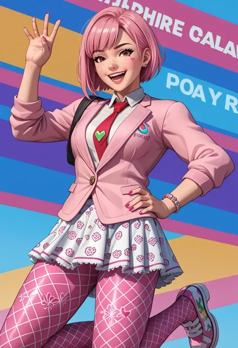 score_9, score_8_up, score_7_up, score_6_up, source_anime, 1girl, solo, in the city, a girl, pink hair, Harajuku fashion, cartoon-print tees, layered lace skirts, pink neon jackets, crazy-pattern leggings, hot pink platform shoes, detailed portrait of a yo...