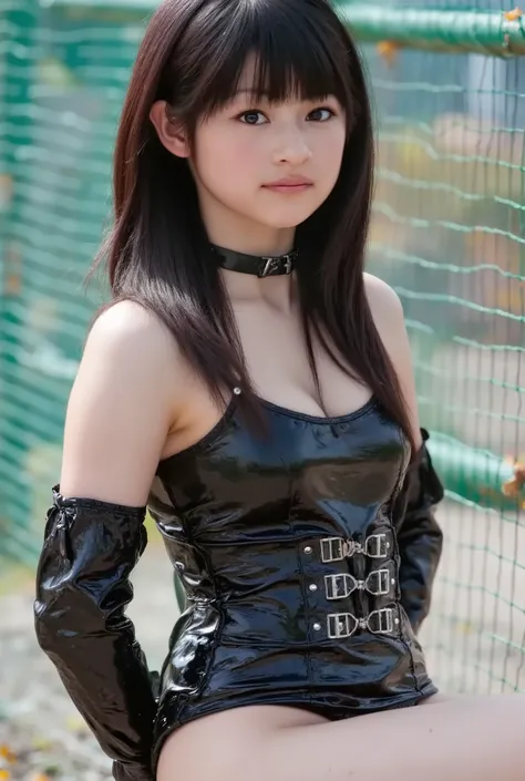(((sitting cross leged)))、spread legs、BDSM、Queen、mistress、(((girl)))、(((solo:1.8)))、(((black latex elbow gloves:1.4)))、(((black latex corset dress:1.4)))、(((The corset dress is adorned with beautiful lace)))、(((corset dress with shoulder straps)))、(((black...