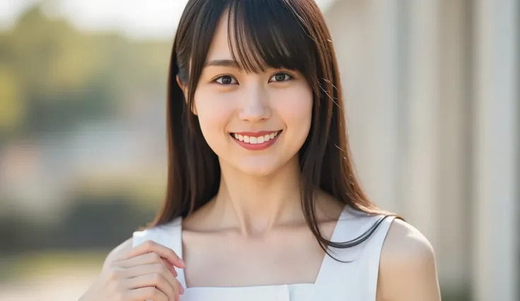 (masterpiece, Highest Quality:1.2), beautiful Japanese girl, long disheveled hair with bright blond hair, Highly detailed, Naturally beautiful breasts, high resolution, 1 girl, ((school uniform)), please loosen the tie, photo studio, Random Sexy Poses