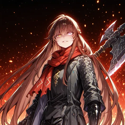 alone, 1 boy, character 1.50 meters tall, young and short character, with the male body of Eugene Lionheart from "The Cursed Reincarnation", male character;

shiny brown hair, the character's hairstyle must match that of Miquella from "Elden Ring", long ba...