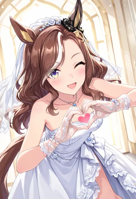 (masterpiece, best quality, perfect face:1.4), wide angle, daring_heart \(umamusume\), horse ears, ear ornament, horse tail, tail on the lower back, proportional body, proportional,1 girl, beautiful hair, beautiful face, beautiful detailed eyes, beautiful ...