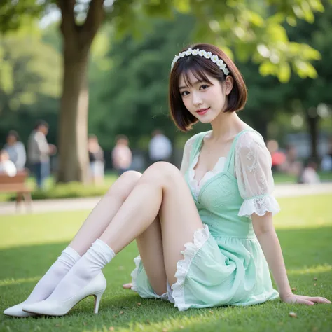 NSFW, (Uncensored), (Top Quality), (Ultra-Precise CG 16K Wallpaper), (Realistic), (High Saturation), (Sharp), Beautiful Detailed Shading, Beautiful Natural Lighting, Beautiful Detail Glow, Natural Light, Depth of Field, (Mature 24-year-old woman, One perso...