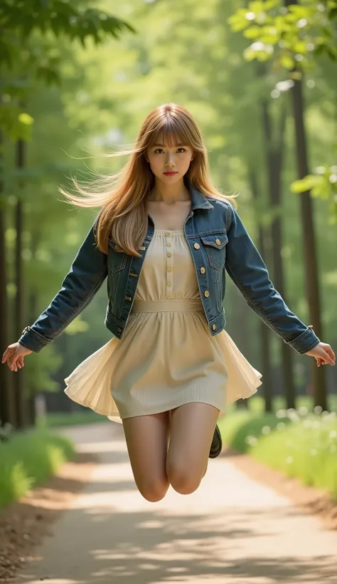 Masterpiece, 8K, Best Quality, Intricate Details, Ultra Details, Ultra High Resolution, ((Natural Makeup: 0.4)), ((Fluffy Black Eyes: 1.21)), ((Full Body Portrait)), ((Long-Distance Camera)), ((Muscles: 1.1)), ((Daytime: 1.3)), ((Woman: 1.2)), Standing, HD...