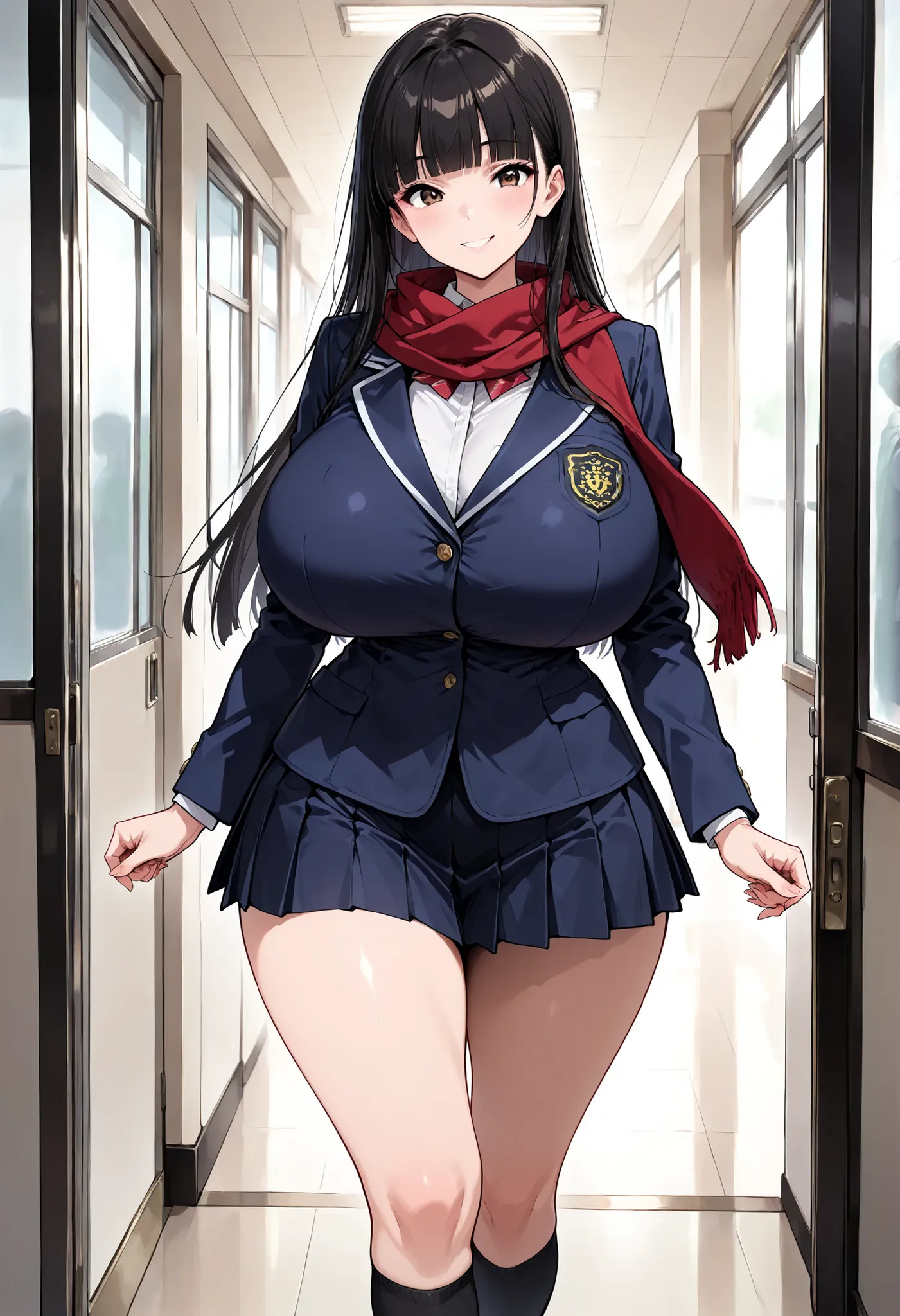 (masterpiece, 8k, super high resolution, absurd:1.2), 1 Japanese woman, 10th Generation, (black hair long, straight hair, blunt bangs), beautiful character designs, perfect contrast, Anatomically Accurate, perfect face, Beautiful and delicate eyes, express...