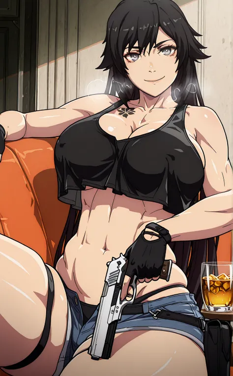 Ggstduel, Stopu42, (anime coloring, anime screencap), shiny skin, (ivris-style:1.5), ((anatomical correct)), ((Cinematic, unreal engine, eye-catching, ambient occlusion, UHD, masterpiece)), ((soft shadow)), perfect body, perfect, perfect fingers, gasping, ...
