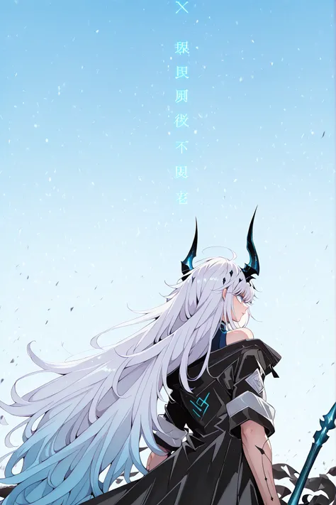 sozinho, 1 menino, jovem character, character with the height and body of Killua Zoldyck of "Hunter x Hunter", the character is male and jovem, four long black horns like Reed The Flame Shadow of "arknights", black dragon tail like The Flame Reed Shadow of...